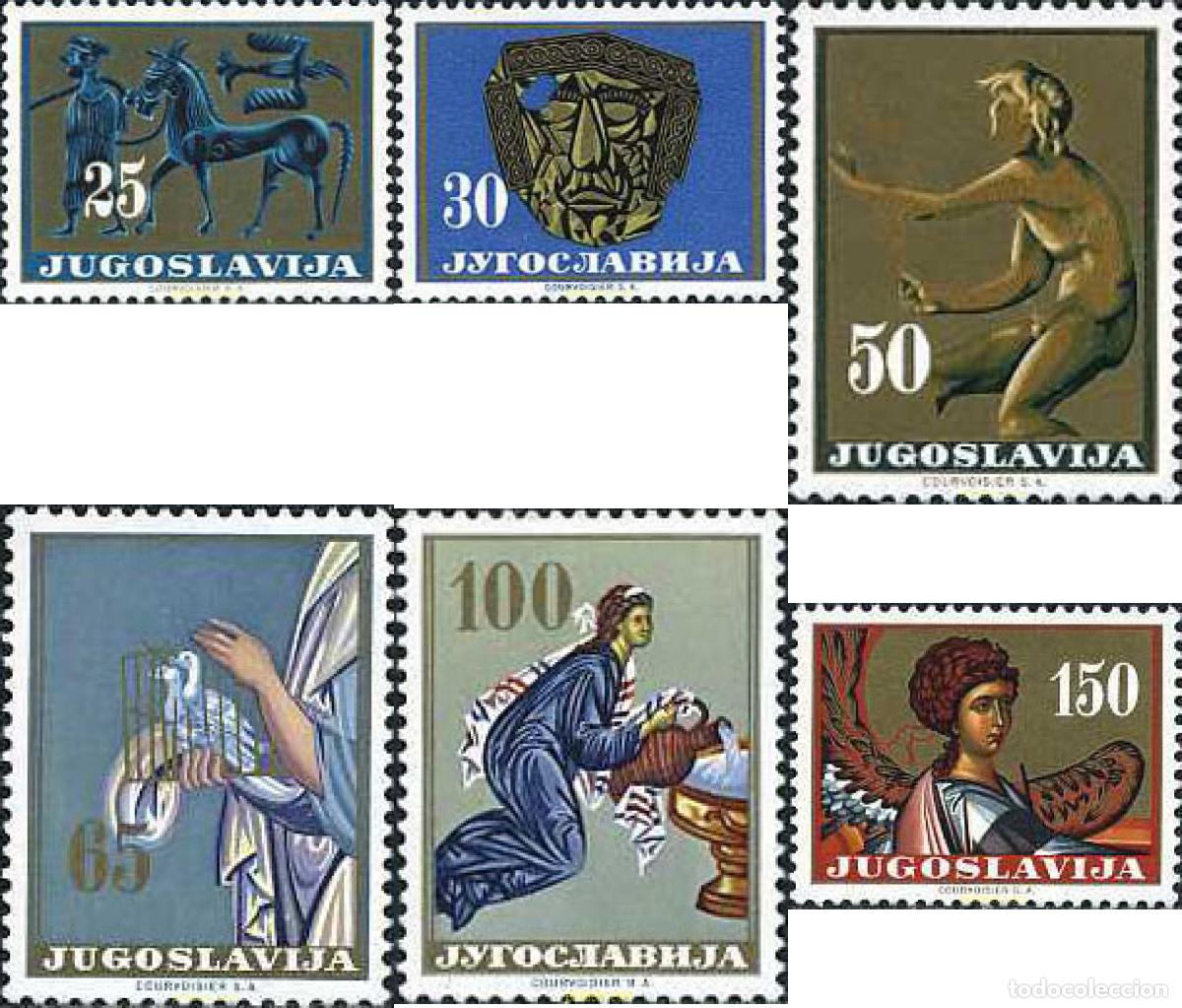 Sellos: 223325 MNH YUGOSLAVIA 1962 ARTE YUGOSLAVO A TRAVES DEL SIGLO II