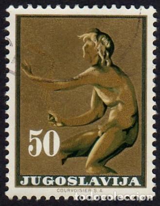 Sellos: Yugoslavia. D&iacute;a de la Rep&uacute;blica. Arte Yugoslavo. 1962. YT-925. usado