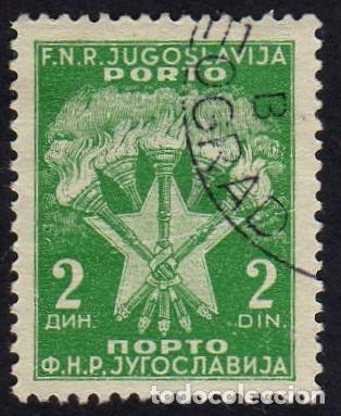 Sellos: Yugoslavia. Antorchas y Estrella. 1951. YT-T115. usado