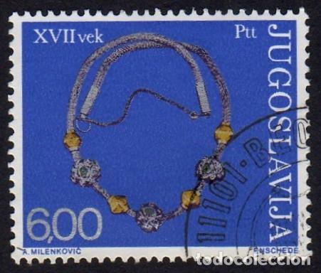 Sellos: Yugoslavia. Joyas Antiguas. Collar. 1975. YT-1475. usado
