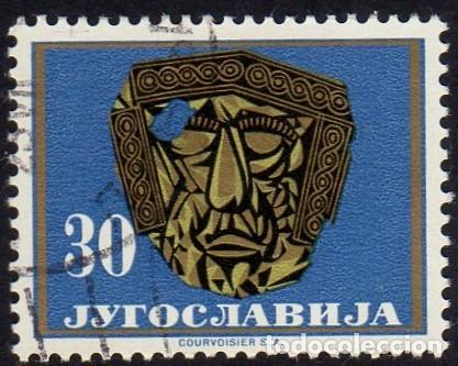 Sellos: Yugoslavia. D&iacute;a de la Rep&uacute;blica. Arte Yugoslavo. 1962. YT-924. Nuevo matasello de cortes&iacute;a.