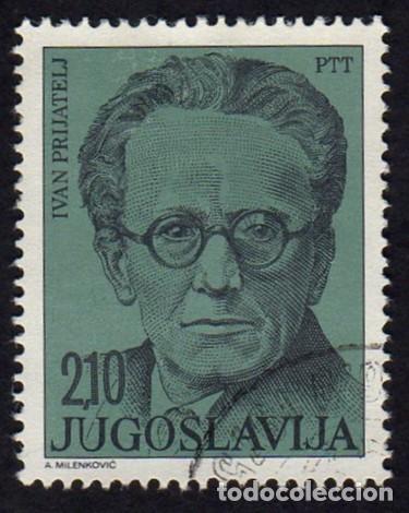 Sellos: Yugoslavia. Escritor. Ivan Pritjatelj 1975. YT-1499. usado