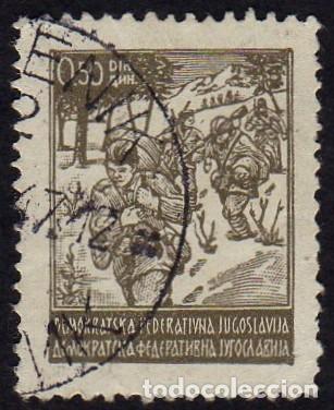 Sellos: Yugoslavia. Partisanos 1945. YT-422. usado