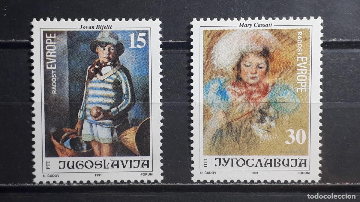 Sellos: YUGOSLAVIA. EUROPA. A&Ntilde;O 1991. **. YVERT 2370/1