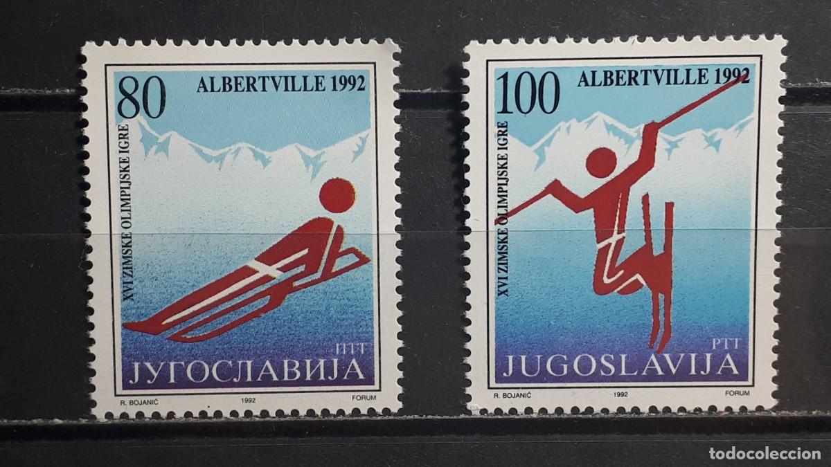 Sellos: YUGOSLAVIA. OLIMPIADAS. A&Ntilde;O 1992. **. YVERT 2386/7