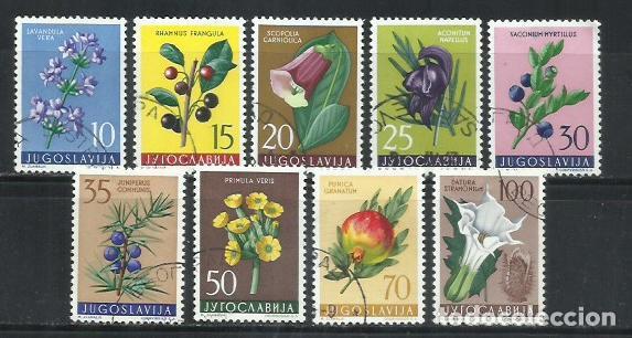 Sellos: 9749-YUGOSLAVIA JUGOSLAVIA 1959 SERIE COMPLETA FLORES NATURALEZA 783/791 9,00&euro;