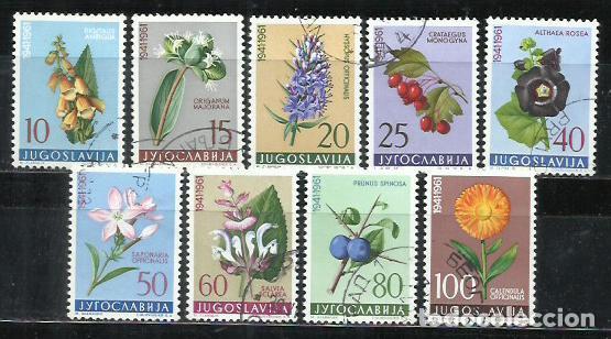 Sellos: 9843-YUGOSLAVIA JUGOSLAVIA 1961 SERIE COMPLETA FLORES NATURALEZA 843/851