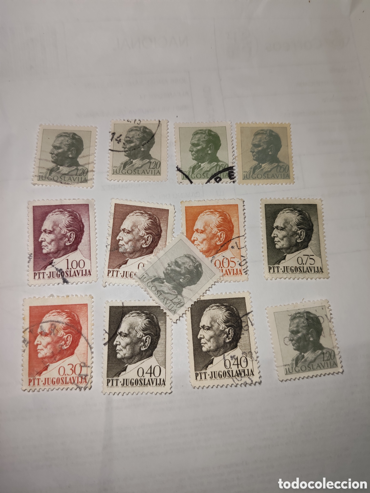 Sellos: 13 sellos de Yugoslavia Josip Broz Tito 1967 usados