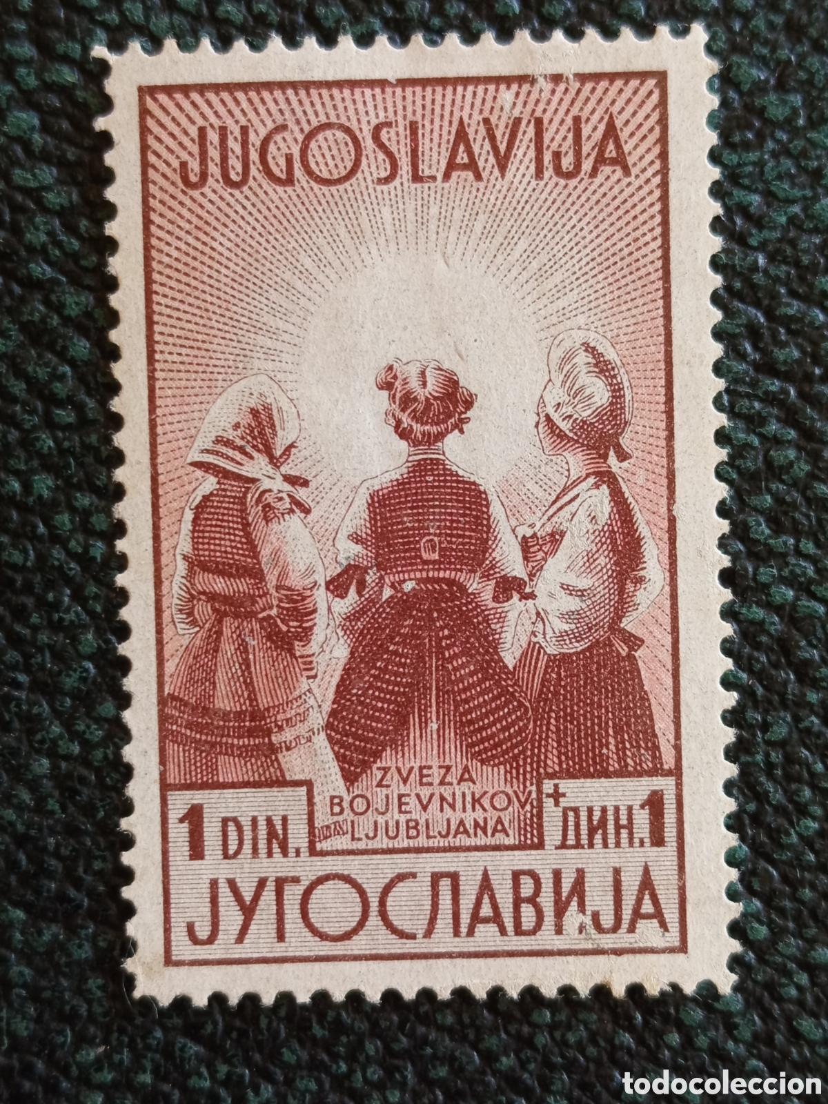 Sellos: Sello Yugoslavia 1941 Zveza Bojevnikov Liubliana 1 Din. MH Nuevo
