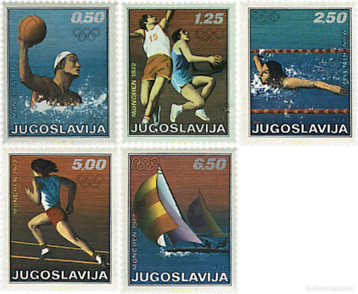 Sellos: 670234 MNH YUGOSLAVIA 1972 20 JUEGOS OLIMPICOS VERANO MUNICH 1972