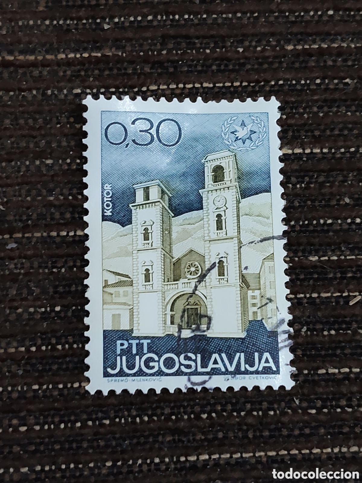 Sellos: Sello de Yugoslavia catedral de San Trifon en Kotor actual Montenegro 1967