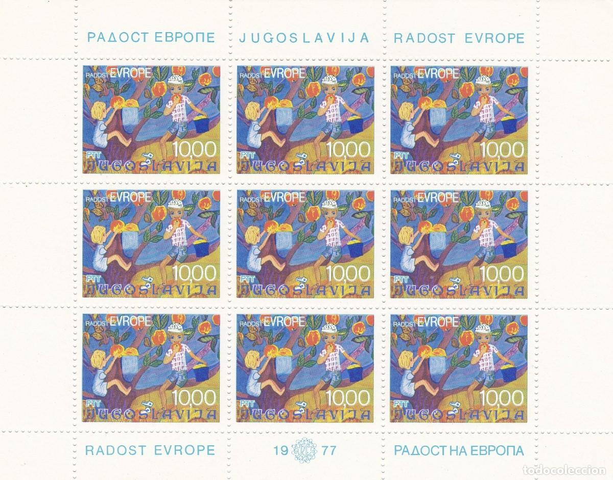 Timbres: Yugoslavia. Pliego de sellos nuevos. A&ntilde;o 1977
