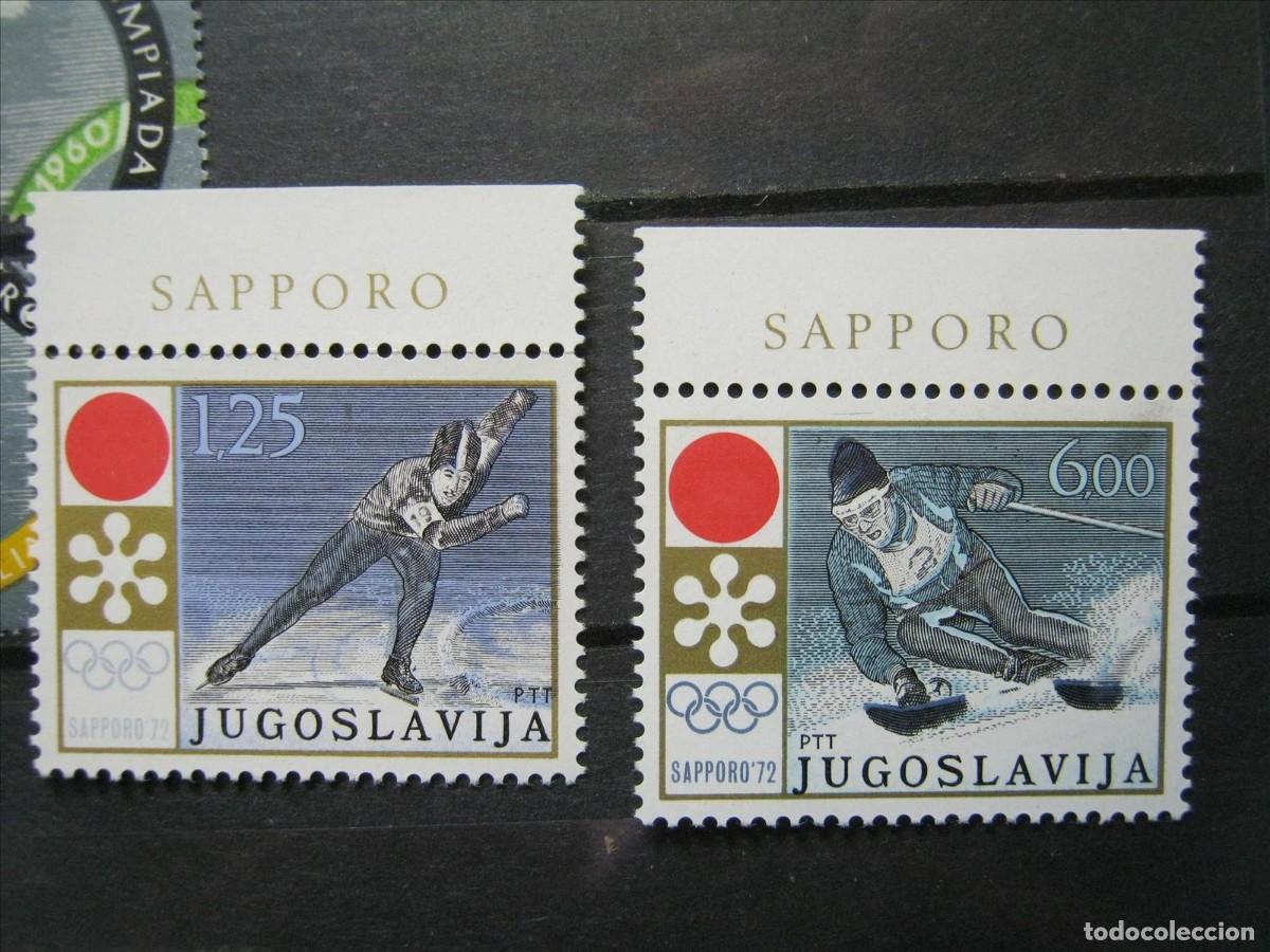 Sellos: YUGOSLAVIA JUEGOS OL&Iacute;MPICOS OLIMPIADAS SAPPORO 1972 SERIE YVERT 1331/1332 MNH** LUJO.