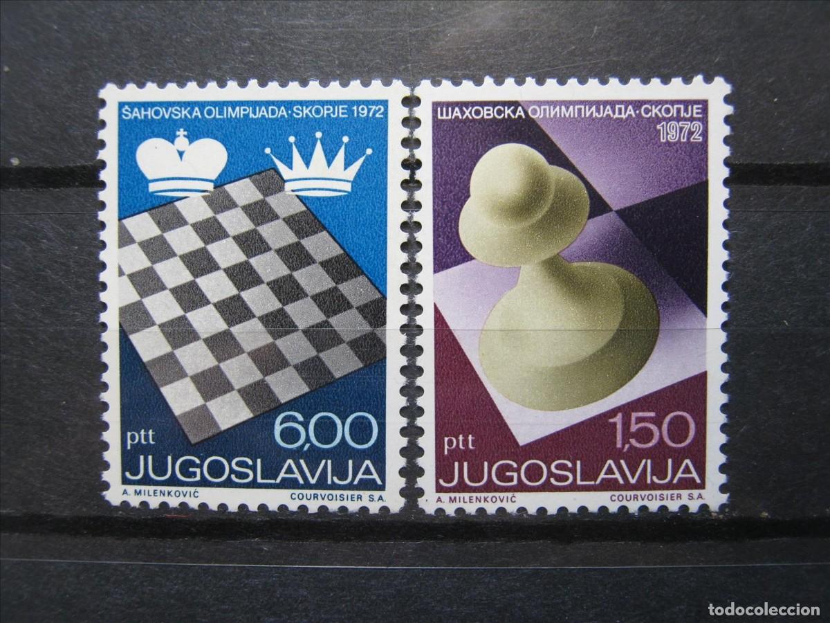 Sellos: YUGOSLAVIA 1972 AJEDREZ SERIE YVERT 1366/1367 MNH** SIN CHARNELA LUJO.
