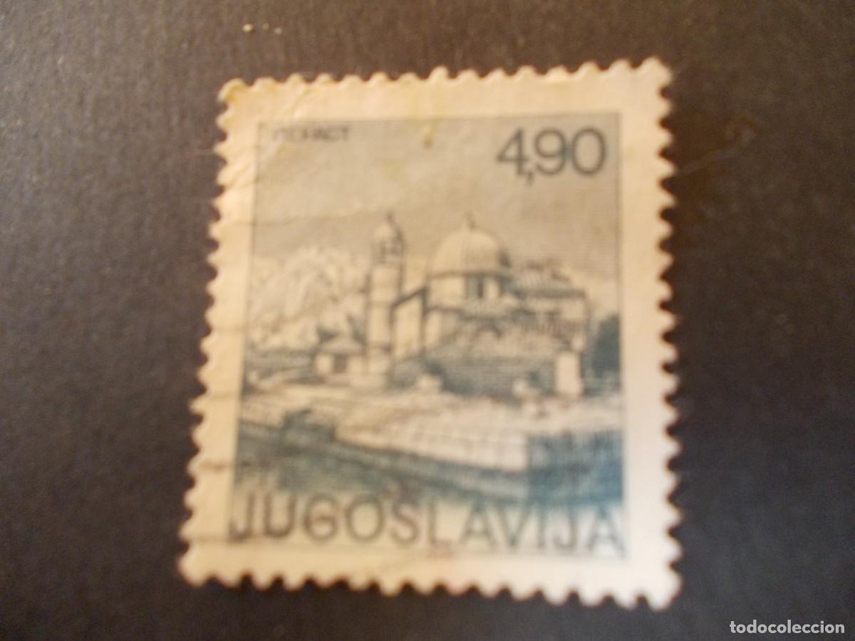 Timbres: Sello Jugoslavija 4,90 Perast arquitectura Iglesia de Nuestra Se&ntilde;ora de las Rocas yugoslavia 1976