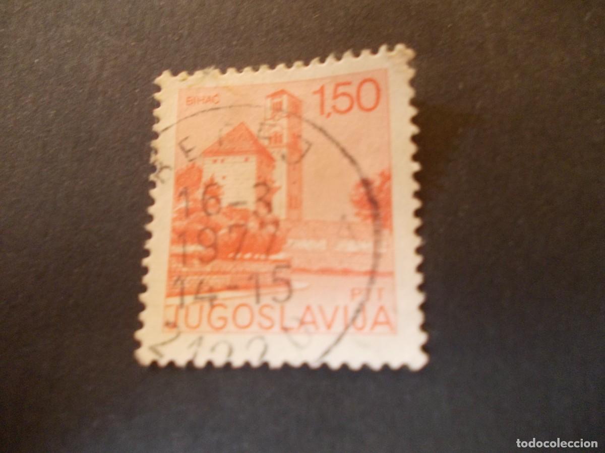 Stamps: Sello Jugoslavija 1,50 Iglesia de Bihać arquitectura hist&oacute;rica filatelia yugoslava Turismo 1976