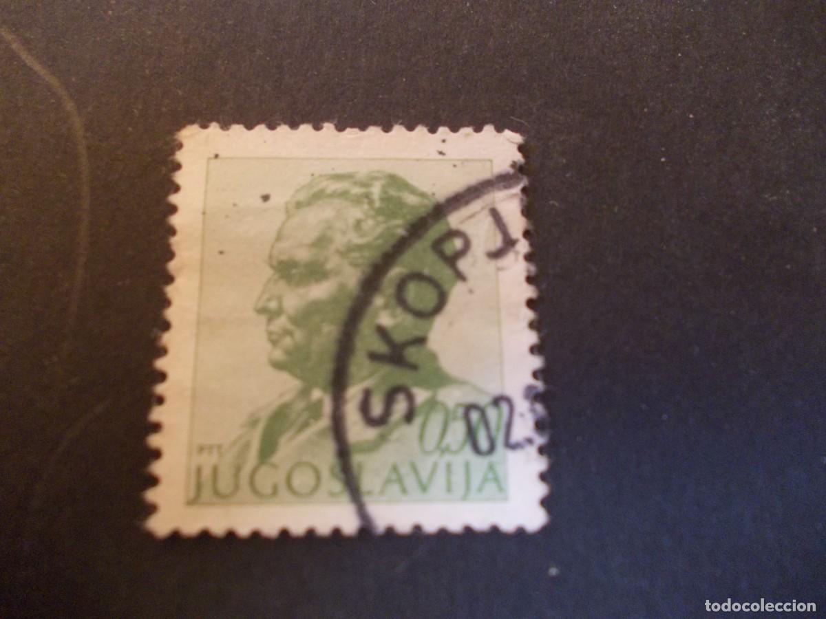 Stamps: Sello PTT Jugoslavija Josip Broz Tito verde retrato dictadura yugoslavia filatelia pol&iacute;tica 1974