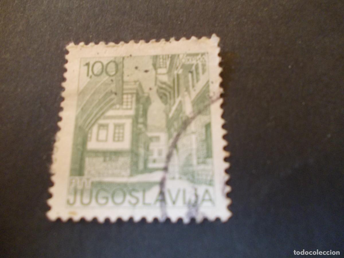 Timbres: Sello Yugoslavia 1.00 Casa Robevci Museo Nacional de Ohrid arquitectura hist&oacute;rica turismo 1976