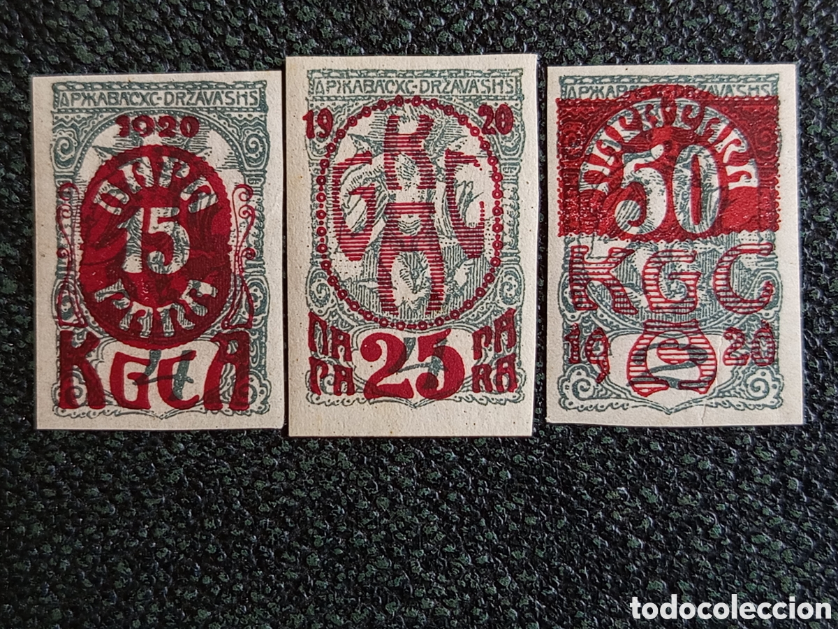 Selos: Lote 3 Sellos Plebiscito Carintia 1920 - Ocupaci&oacute;n Yugoslavia - Michel 1-3 MH