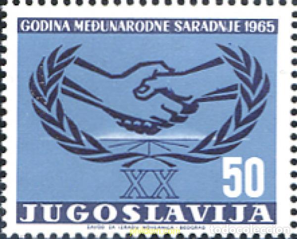 Sellos: 293829 MNH YUGOSLAVIA 1965 A&Ntilde;O DE LA COOPERACION INTERNACIONAL Y 20 ANIVERSARIO DE LAS NACIONES UN
