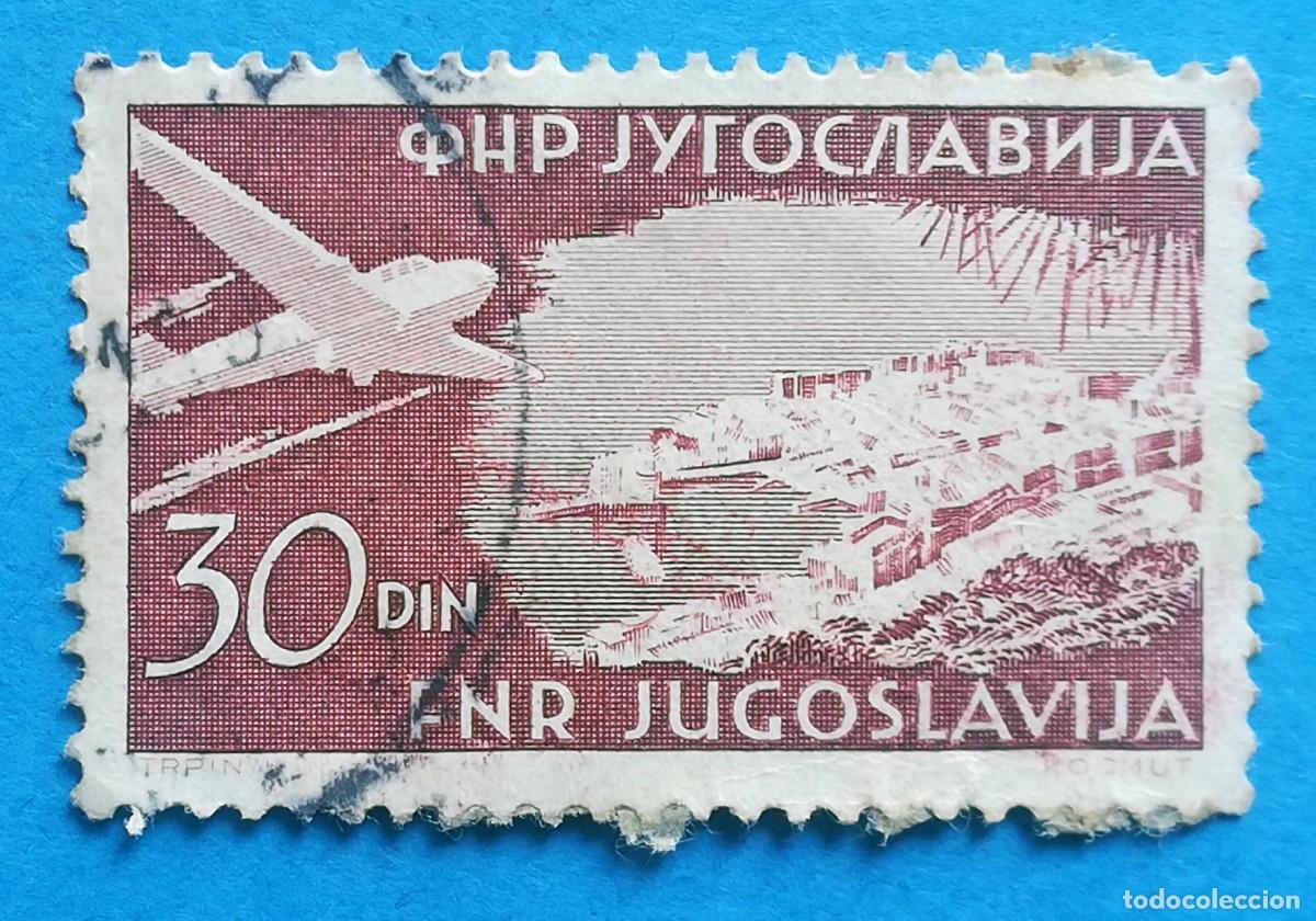 Sellos: Yugoslavia. Vista de Dubrovnik. Correo a&eacute;reo. 30 DIN. Michel YU 650A, Stanley Gibbons YU 681...