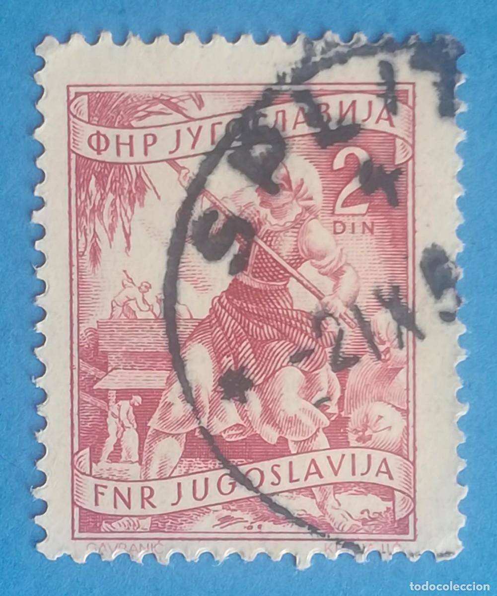 Sellos: FNR Yugoslavia 2 DIN. Agricultura. Usado.
