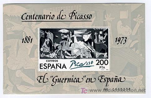 Sellos: PICASSO GUERNICA HOJA BLOQUE 1973 - Foto 1