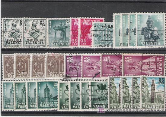 Timbres: PLAN SUR DE VALENCIA LOTE DE SELLOS