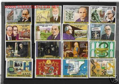 Timbres: PRECIOSA Y RARA SERIE DE VI&Ntilde;ETAS DE FARMACIA