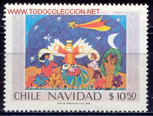 Sellos: CHILE 1980 552 NAVIDAD 1v - Foto 1
