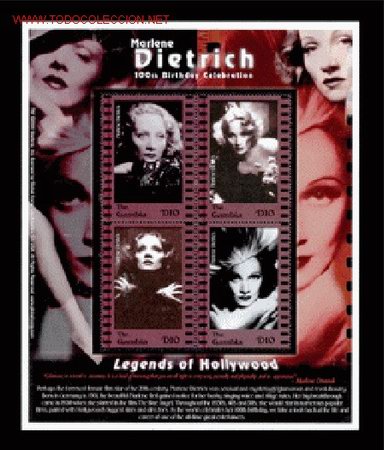 Sellos: GAMBIA 2001 3614/17 MARLENE DIETRICH 4v. - Foto 1