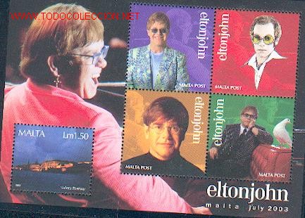 Briefmarken: Famosos : Elton John**