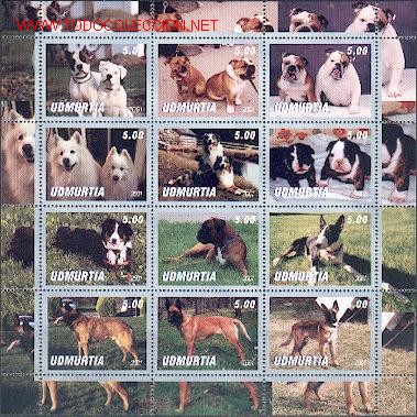 Timbres: C&atilde;es Bloco ** (6)