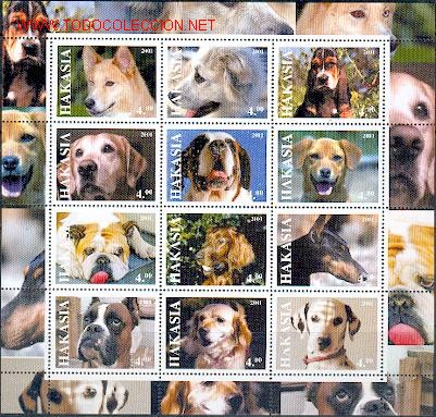 Timbres: C&atilde;es Bloco ** (7)