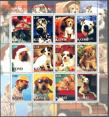 Timbres: C&atilde;es Bloco ** (8)