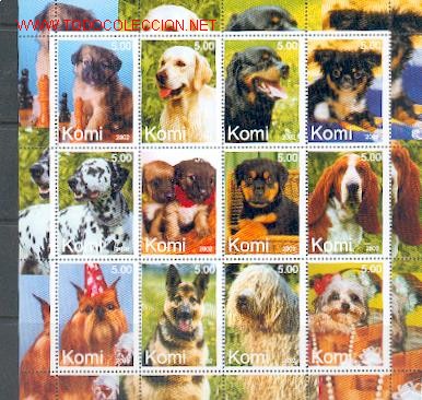 Timbres: C&atilde;es Bloco ** (9)
