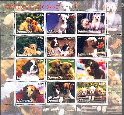 Timbres: C&atilde;es Bloco ** (10)