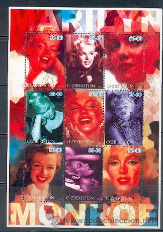 Francobolli: Uzebequistan & M.Monroi