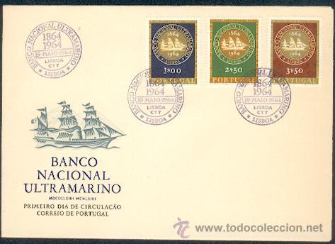 Timbres: F.D.C & Banco nacional Ultramarino(944)