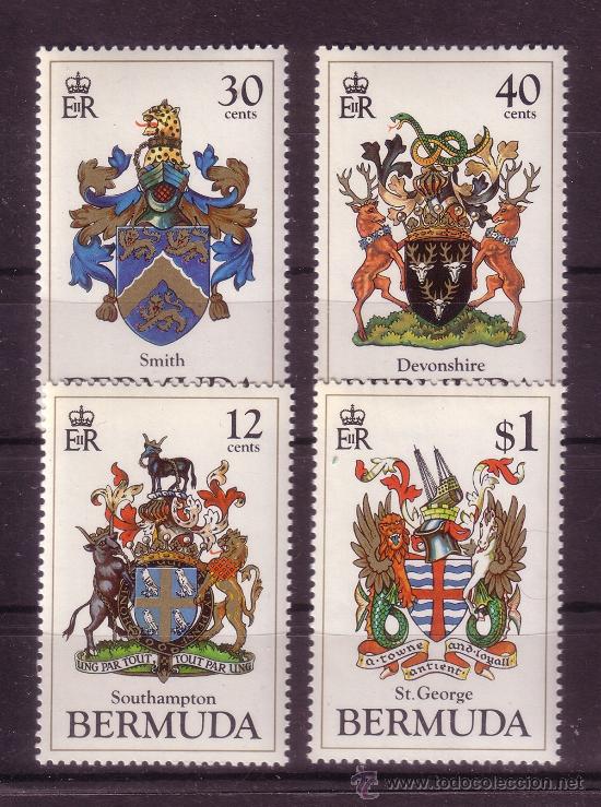 Sellos: BERMUDA 447/50*** - A&Ntilde;O 1984 - ESCUDOS - Foto 1