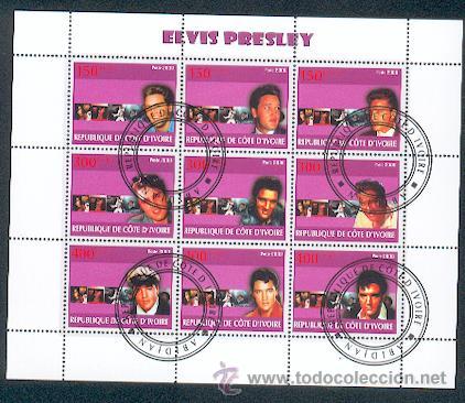 Stamps: Costa  do Marfim & Elvis Priesley Bloque