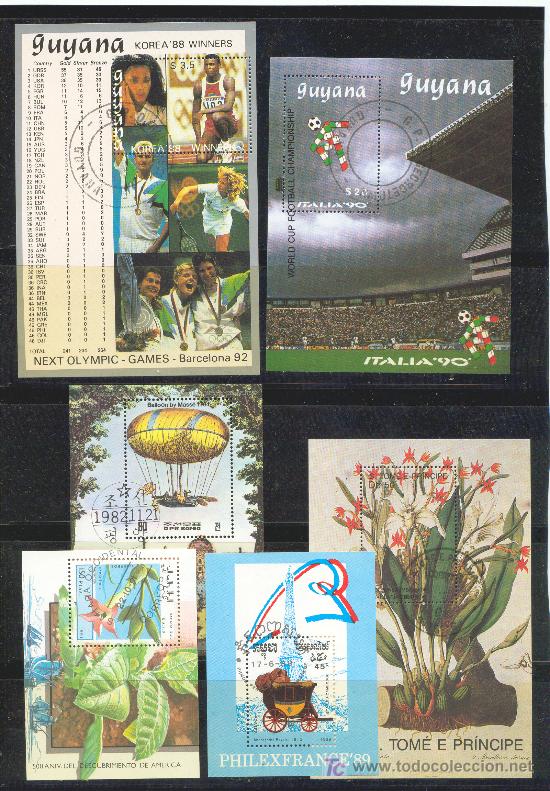 Sellos: 6 hojitas mataselladas. Temas varios. - Foto 1