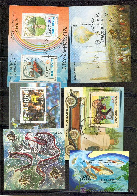 Sellos: 6 hojitas mataselladas. Varios temas. - Foto 1