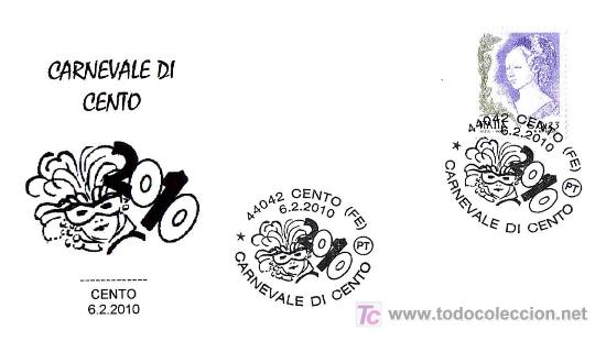 Sellos: Matasellos CARNAVAL 2010 - Cento, Italia - Foto 1