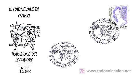 Sellos: Matasellos CARNAVAL 2010 - Ozieri, Italia - Foto 1