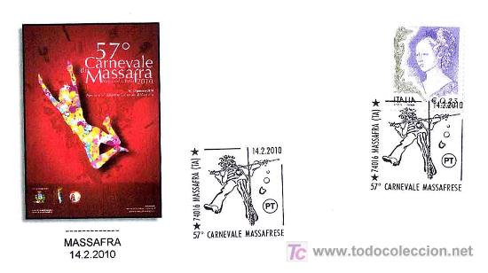 Sellos: Matasellos CARNAVAL 2010 - MASSAFRA, Italia - Foto 1