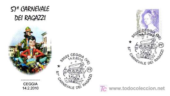 Sellos: Matasellos CARNAVAL 2010 - Ceggia, Italia - Foto 1