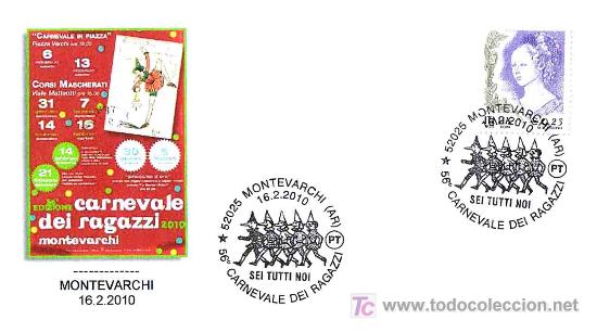 Sellos: Matasellos CARNAVAL 2010. Montevarchi, Italia - Foto 1