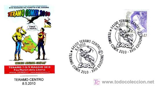 Sellos: COMIC - Teramo comix 2010. ZAGOR - Foto 1