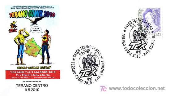 Sellos: COMIC - Teramo comix 2010. TEX - Foto 1